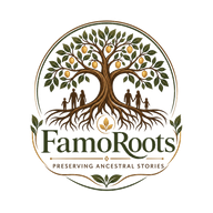 Famo Roots family tree emblem